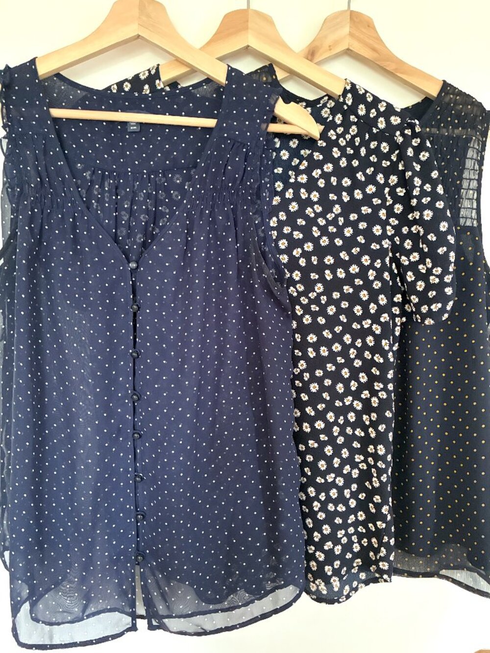 Navy Flowy Blouses Bundle - Size M